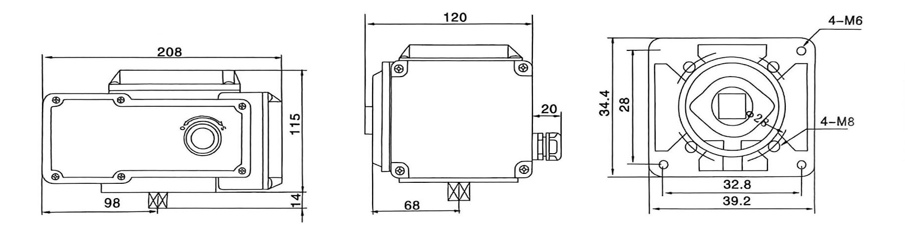 10KG dimensional drawing