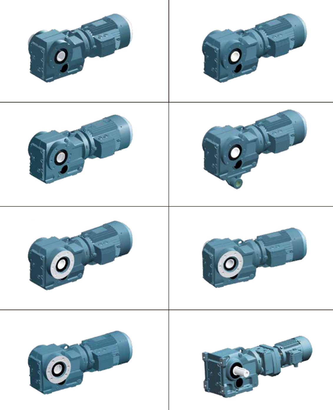 KC Helical-Spiral Bevel Geared Reducer parts diagram